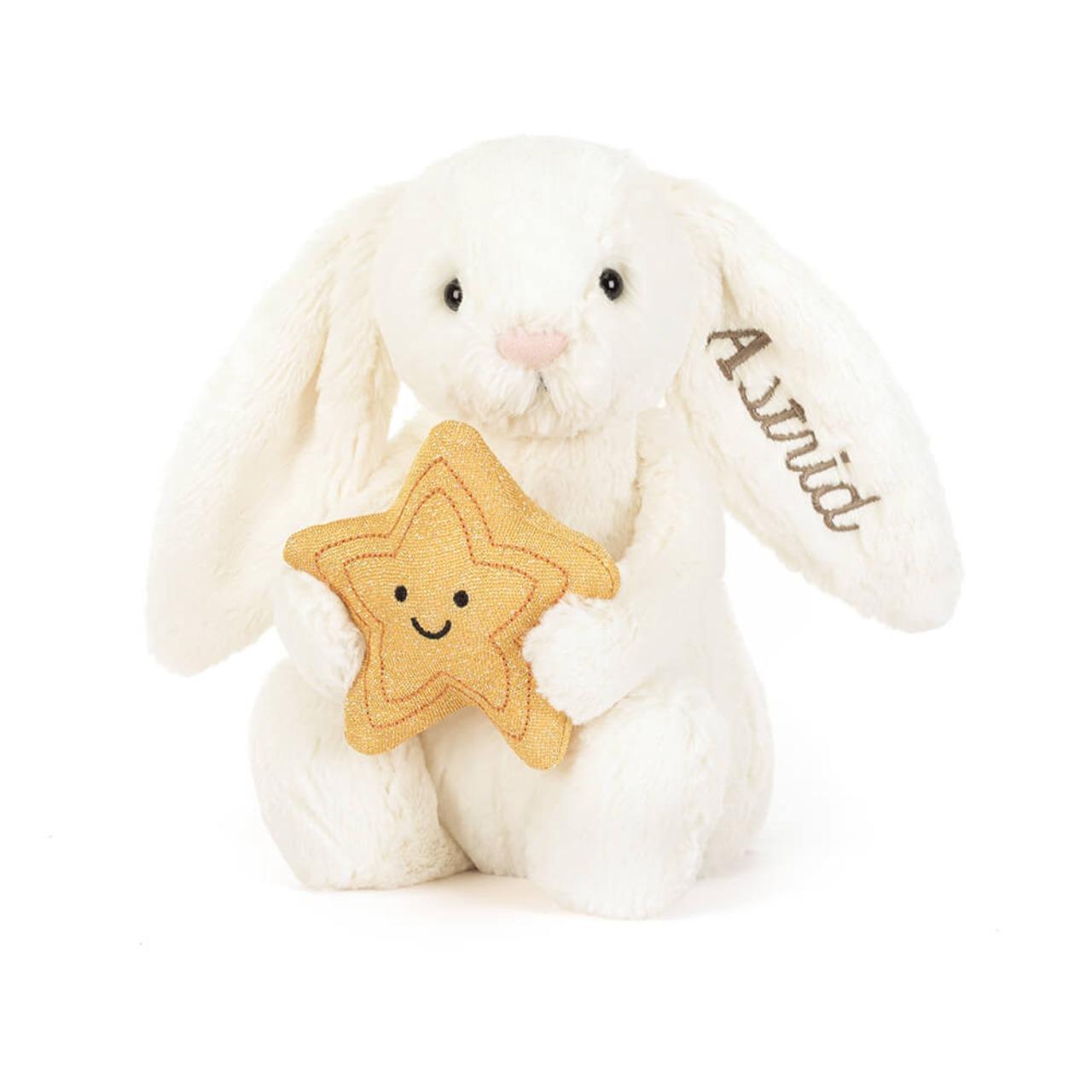Image of Cream Bunny with Star Personalised variant 1