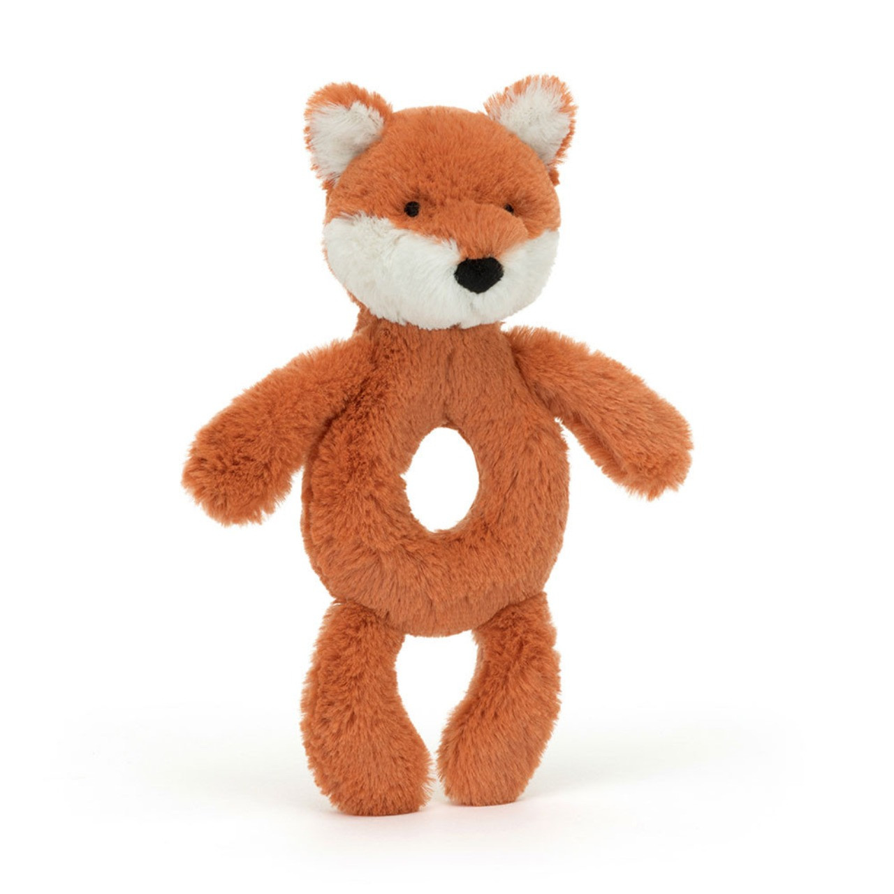 Image of Bashful Fox Cub Ring Rattle variant 1