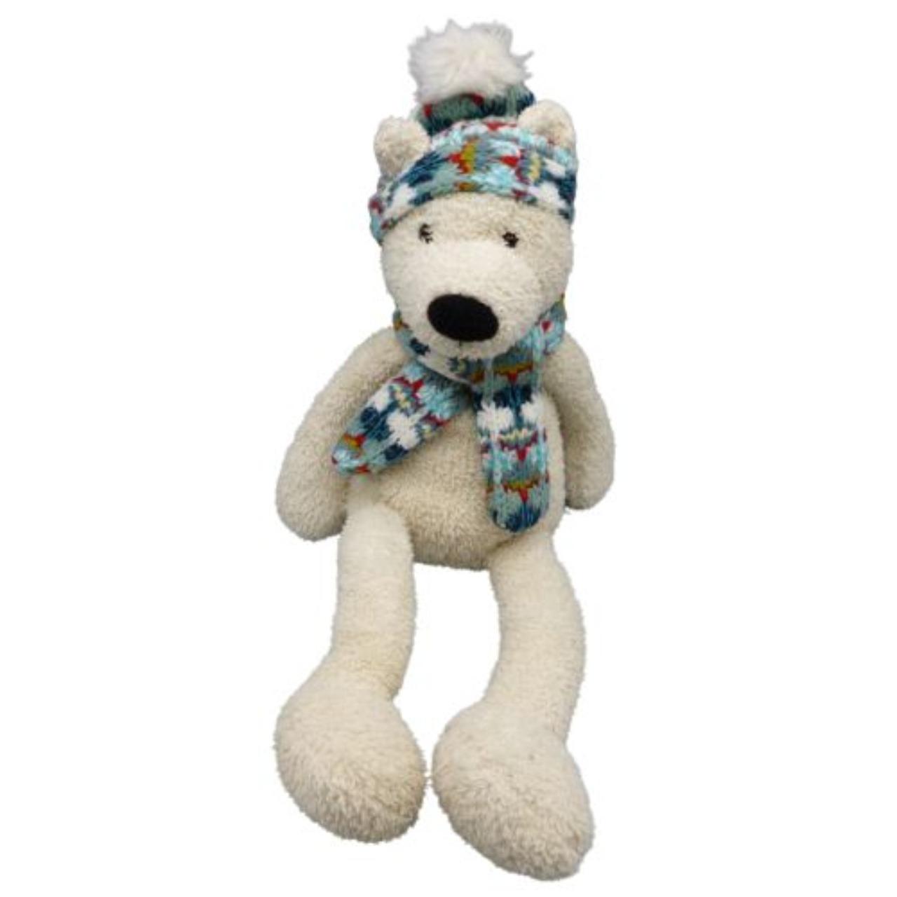 Image of Slackajack polar bear with hat and scarf variant 1