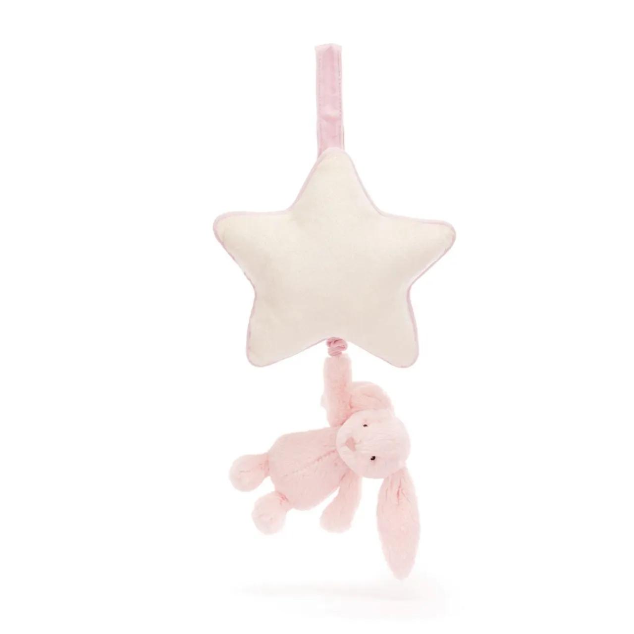 Image of Bashful Baby Pink Bunny Musical Pull variant 1
