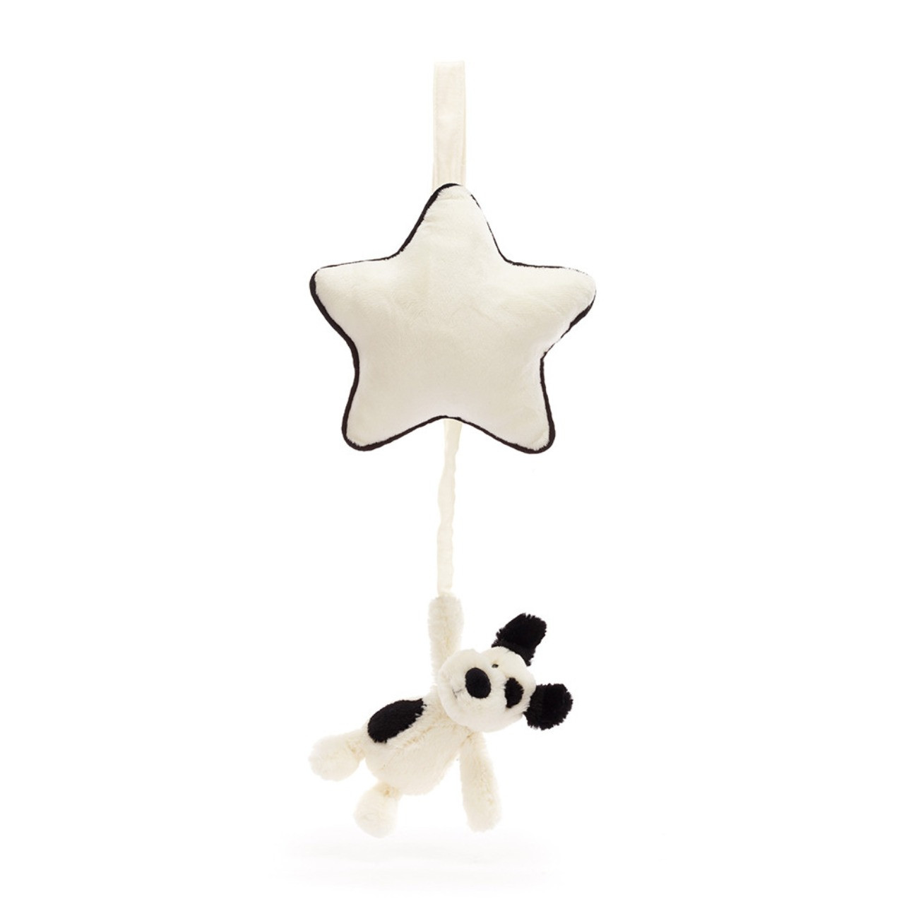 Image of Bashful Black & Cream Puppy Musical Pull variant 1