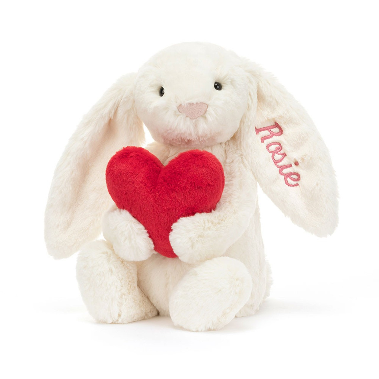 Image of Personalized Bashful Red Love Heart Bunny Medium variant 1