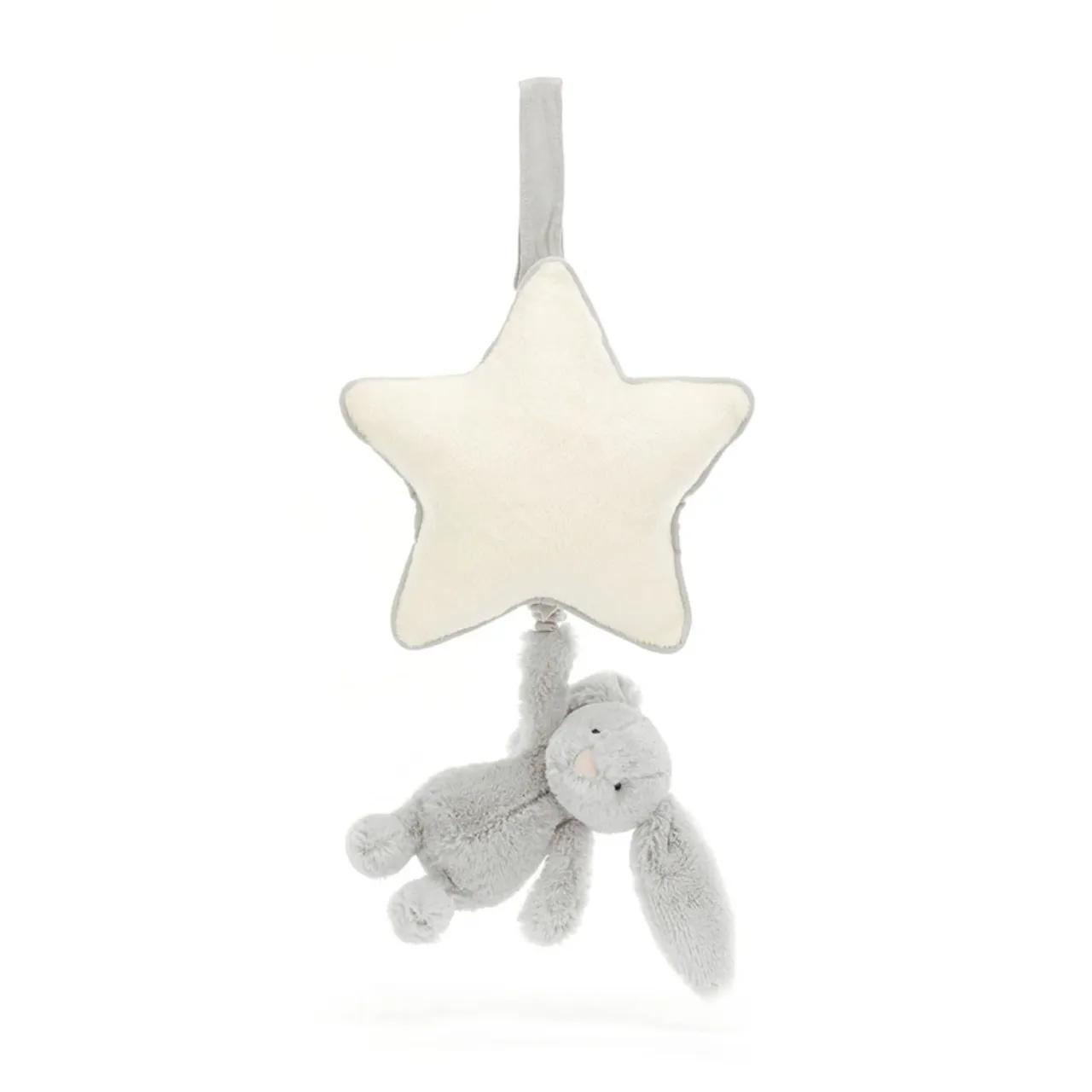 Image of Bashful Silver Bunny Musical Pull variant 1