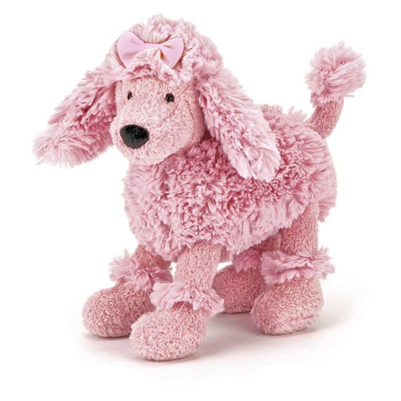 Pink posing poodle