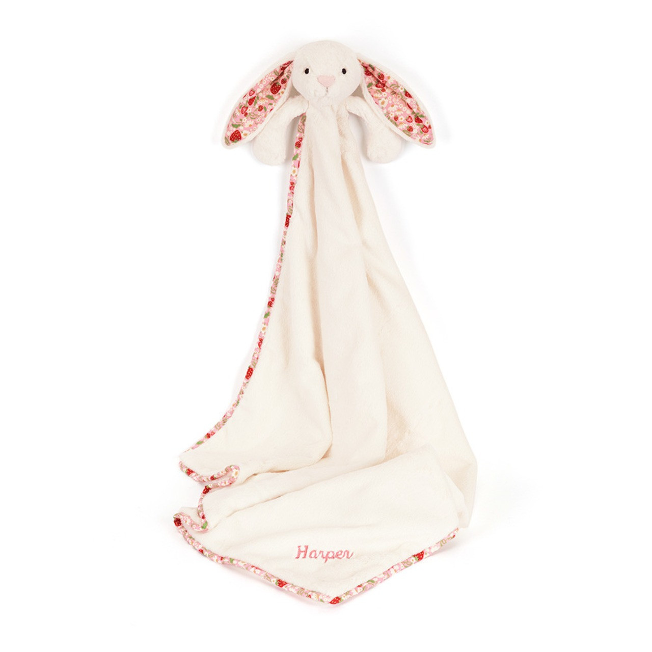 Image of Personalized Blossom Cream Bunny 'Berry' Blankie variant 1