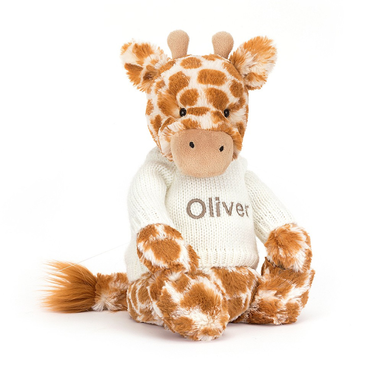 Bashful Giraffe With Personalised Jumper