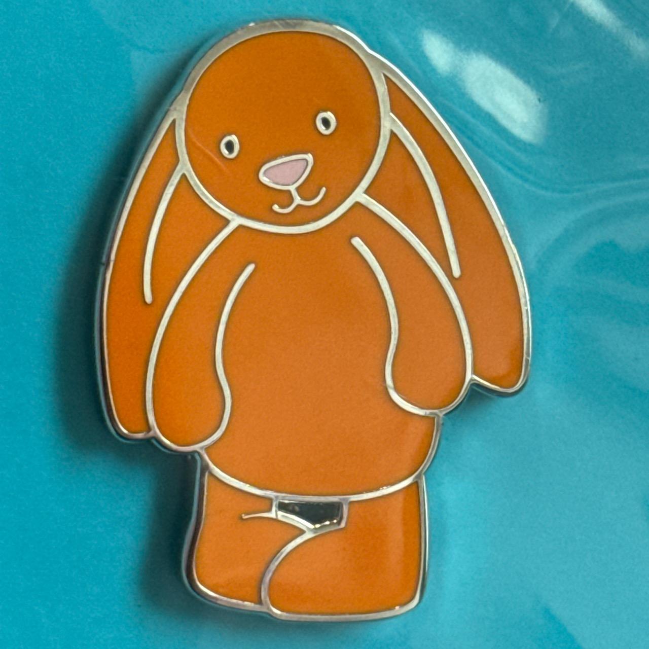 Orange Bashful Pin Badge