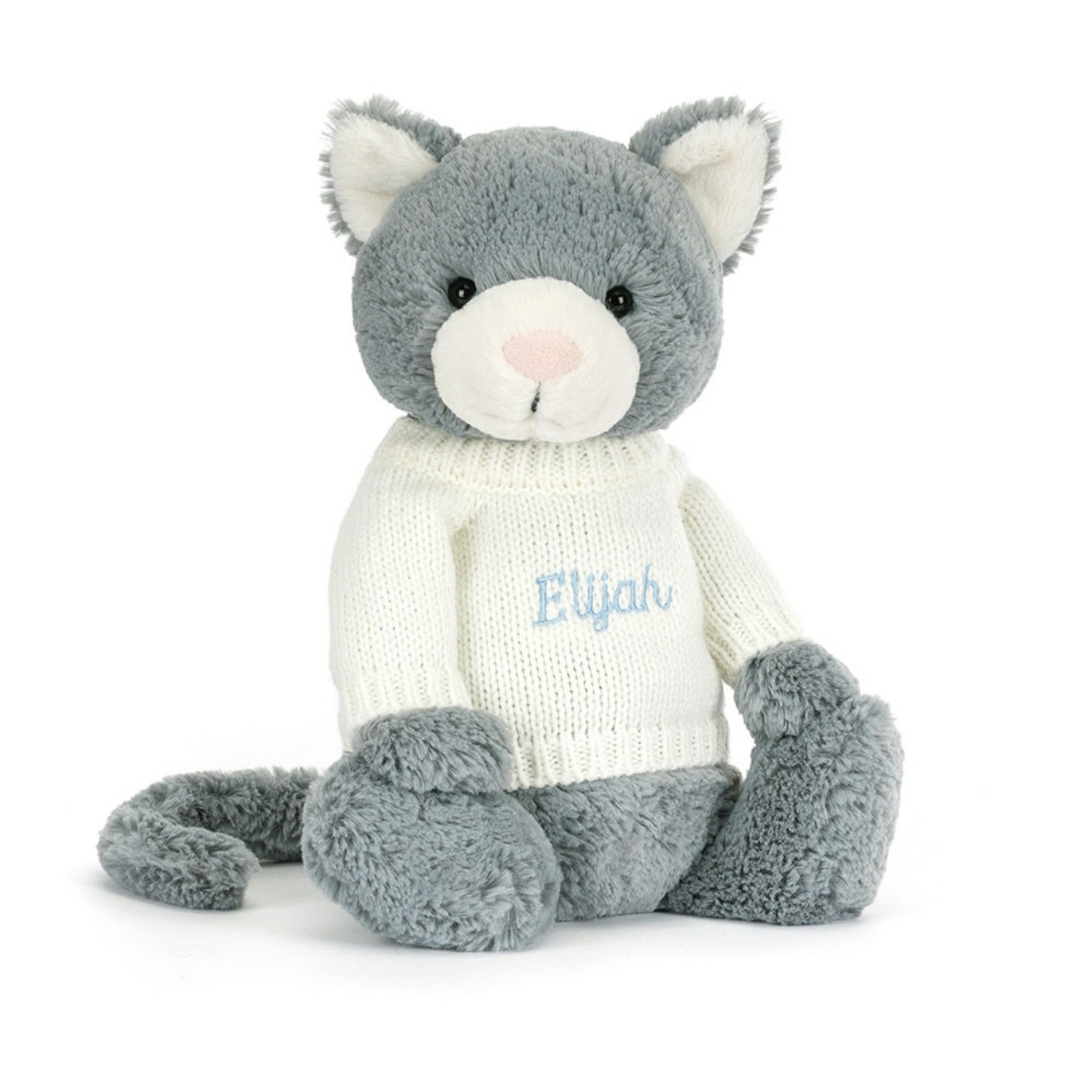 Image of Bashful Kitten With Personalized Cream Jumper variant 1