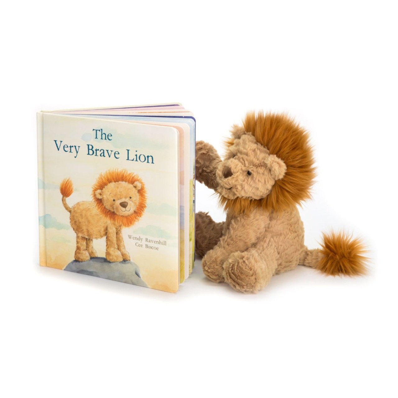 Image of The Very Brave Lion Book & Fuddlewuddle Lion Medium variant 1