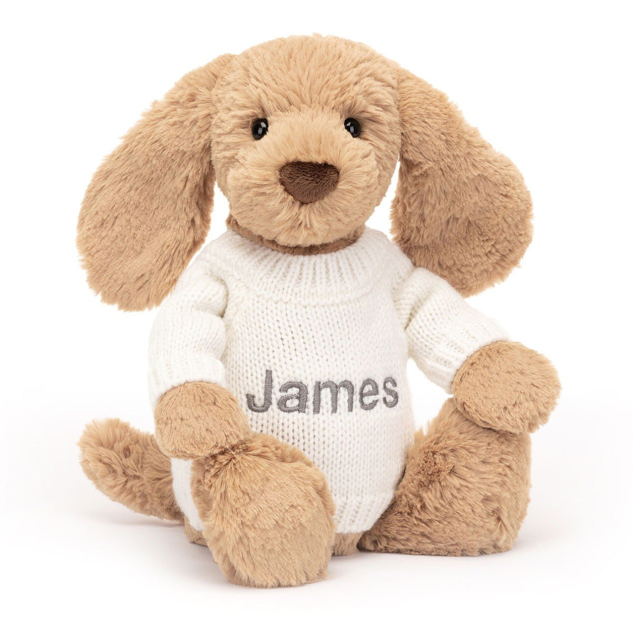 Image of Bashful Toffee Puppy With Personalised Jumper variant 1